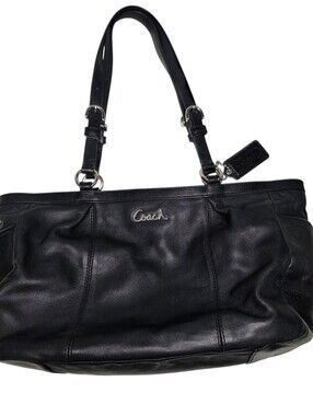 Coach Gallery Signature East West Leather Tote Bag Black F17721